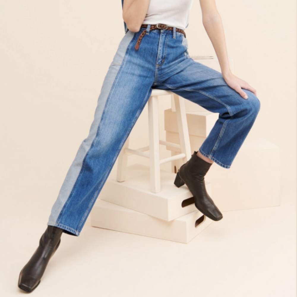 Lee High-Rise Straight Vintage Modern Stovepipe Jeans Two Toned